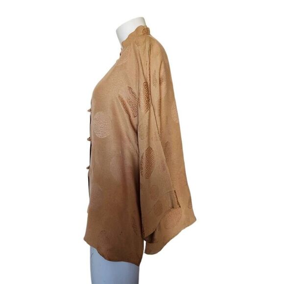 Soma intimates 2 women's vintage 90s cream silky tunic embroidered floral - Picture 2 of 6